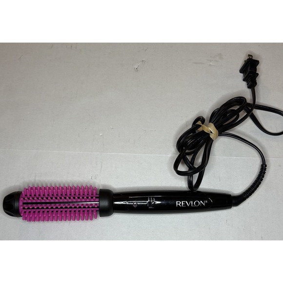 Revlon Other - Revlon SI Pro Heated Silicone Brush Black Pink RVIR3034 Style Volume That Lasts